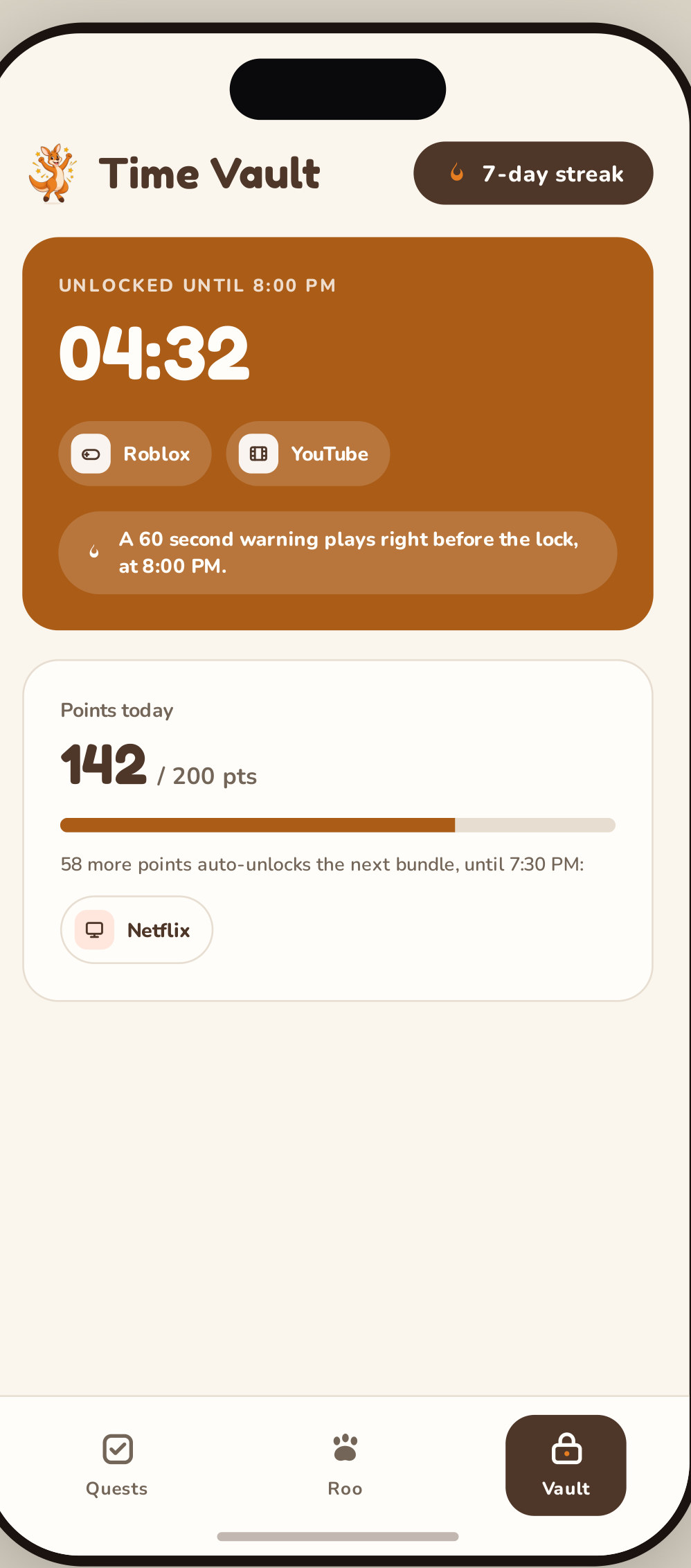 GoalaRoo screen